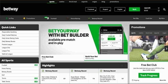 Betway design usability