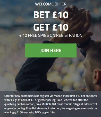 FansBet Welcome Offer Screenshot